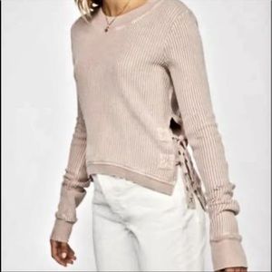 Free People Interlaken Thermal Top Tie Sides